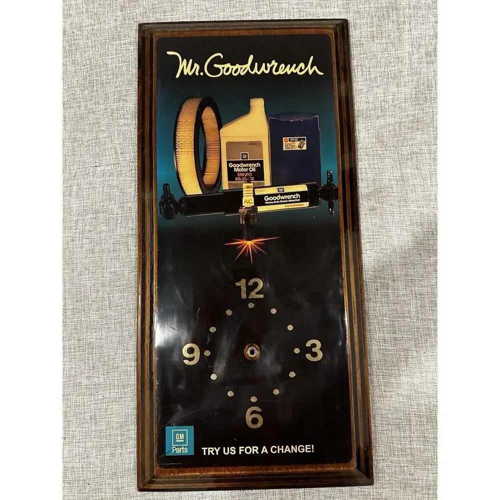Vintage Mr. Goodwrench Wall Clock Genuine GM‎ Parts (no Mechanism)